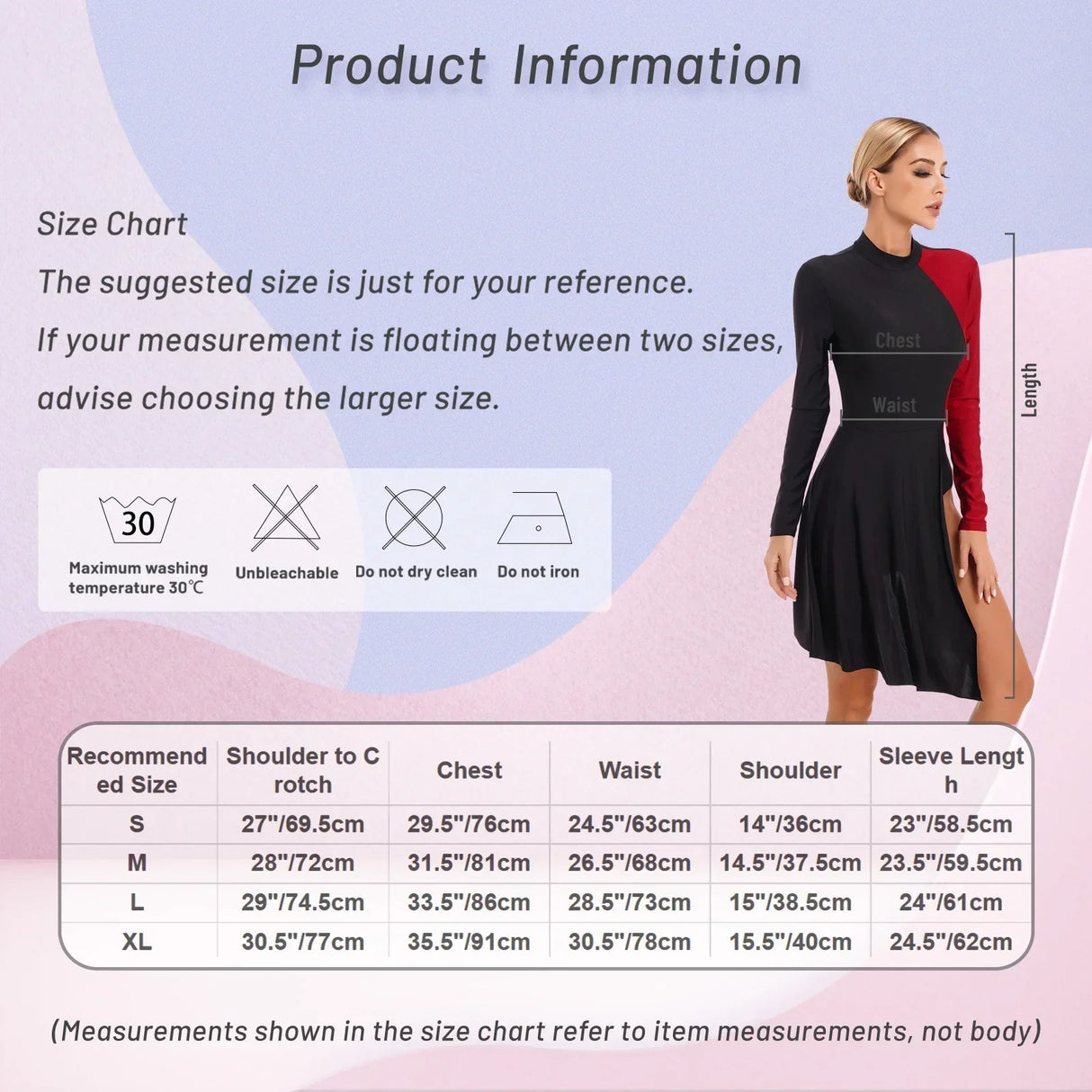 Womens Contemporary Lyrical Dance Dress Long Sleeve Color