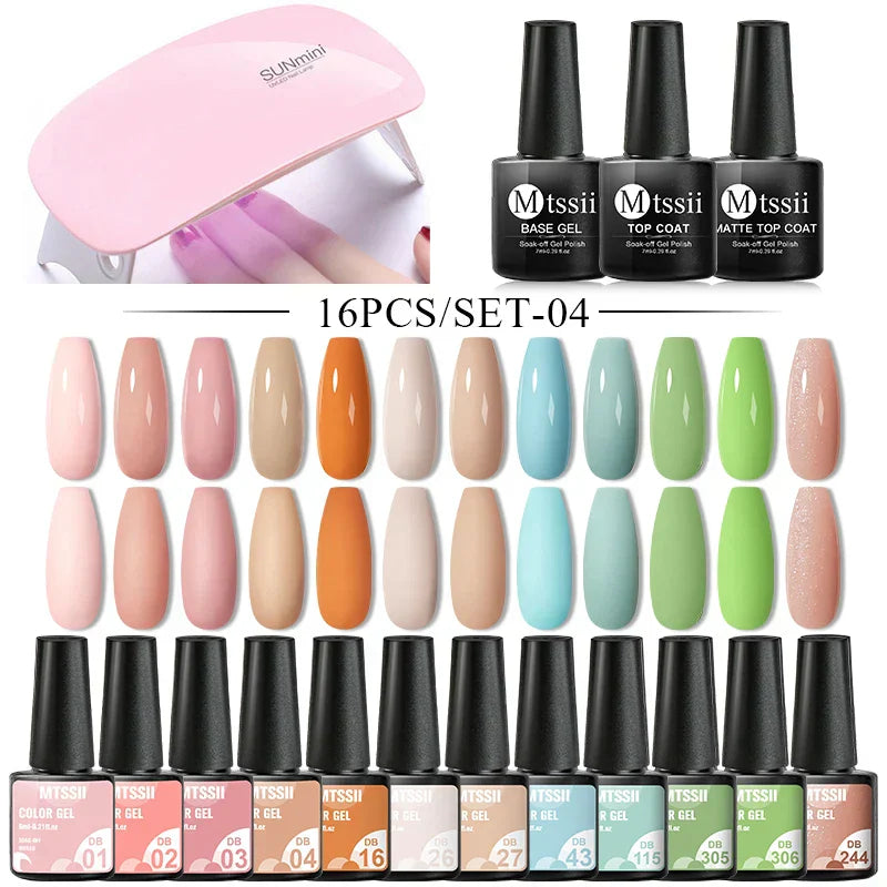 Gel Nail Polish Set With W