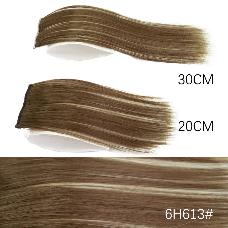 Azqueen Synthetic Cm/Cm Invisible Straight Pads Clip In