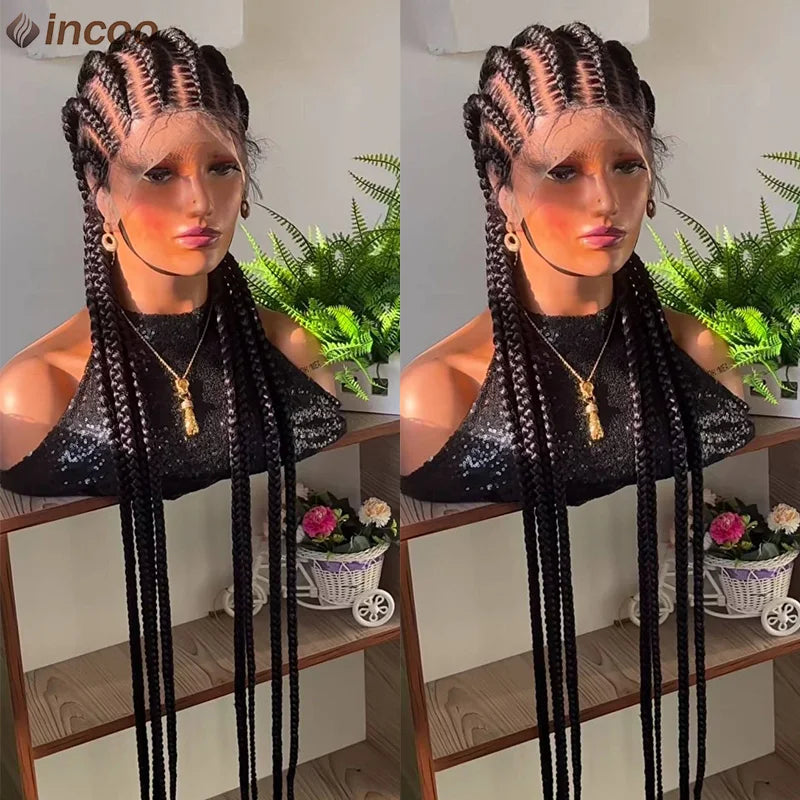 Incoo Synthetic Twist Braids Lace Front Wig