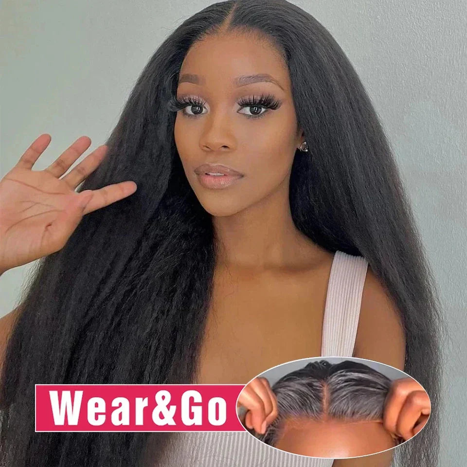 Kinky Straight X Hd Lace Frontal Wig Human