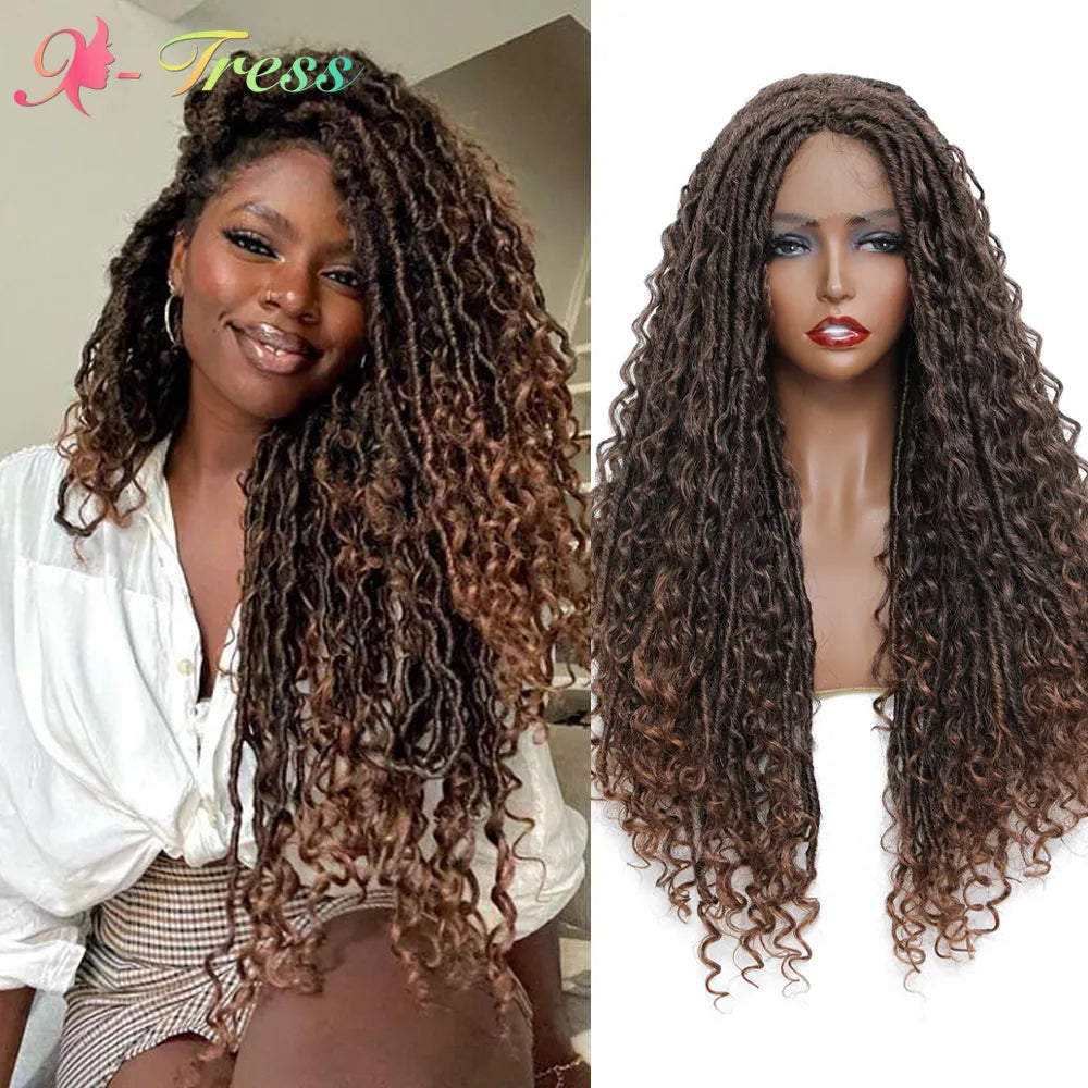 Tress Braided Wigs Lace Front Wig For Black