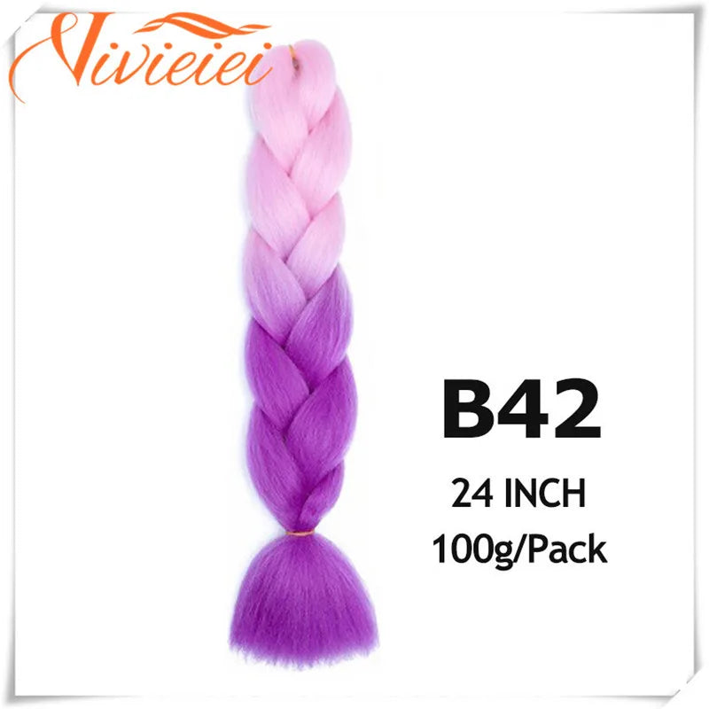 Pink Ombre Jumbo Braids Hair Extensions