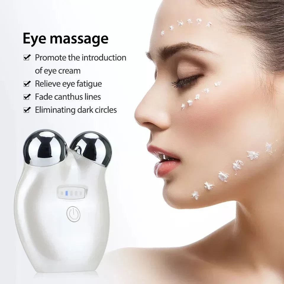 Microcurrent Facial Toning Device Ems Face Roller Electric