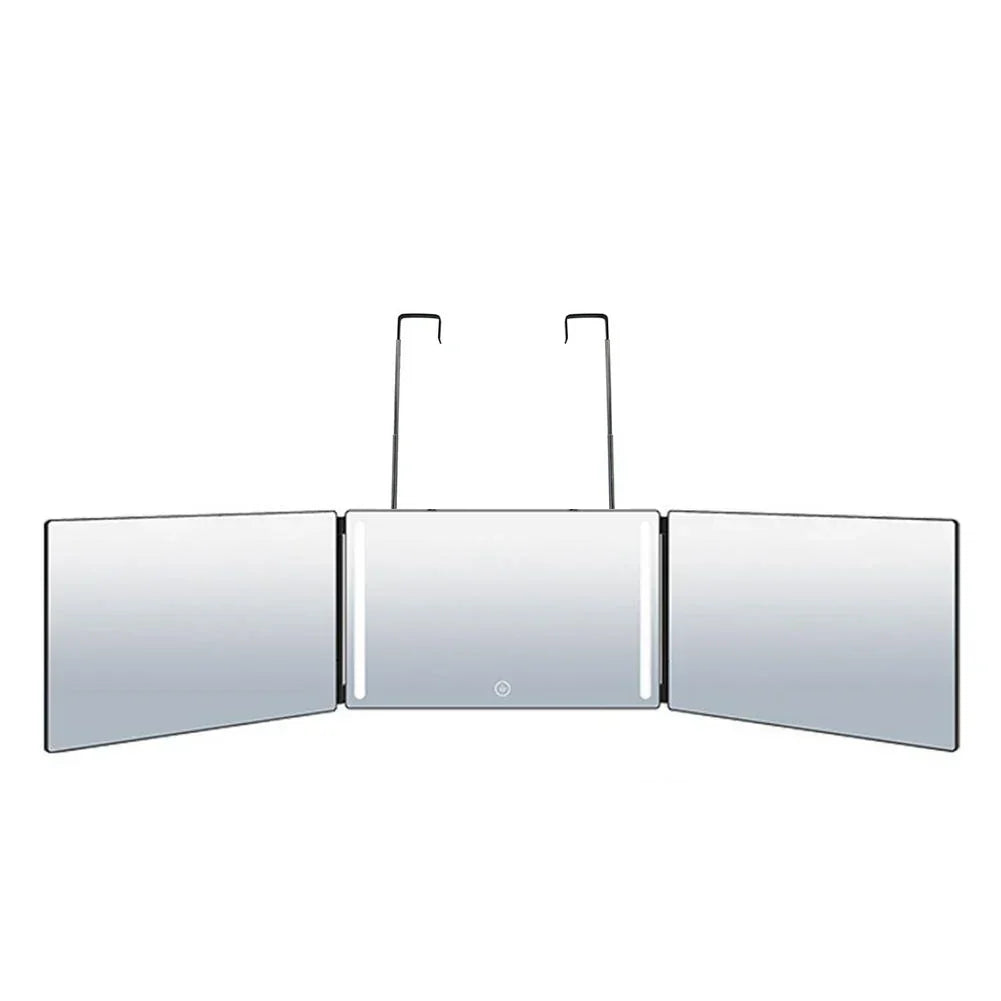 Way Mirror With Lights Cosmetic Mirror Trifold Hair