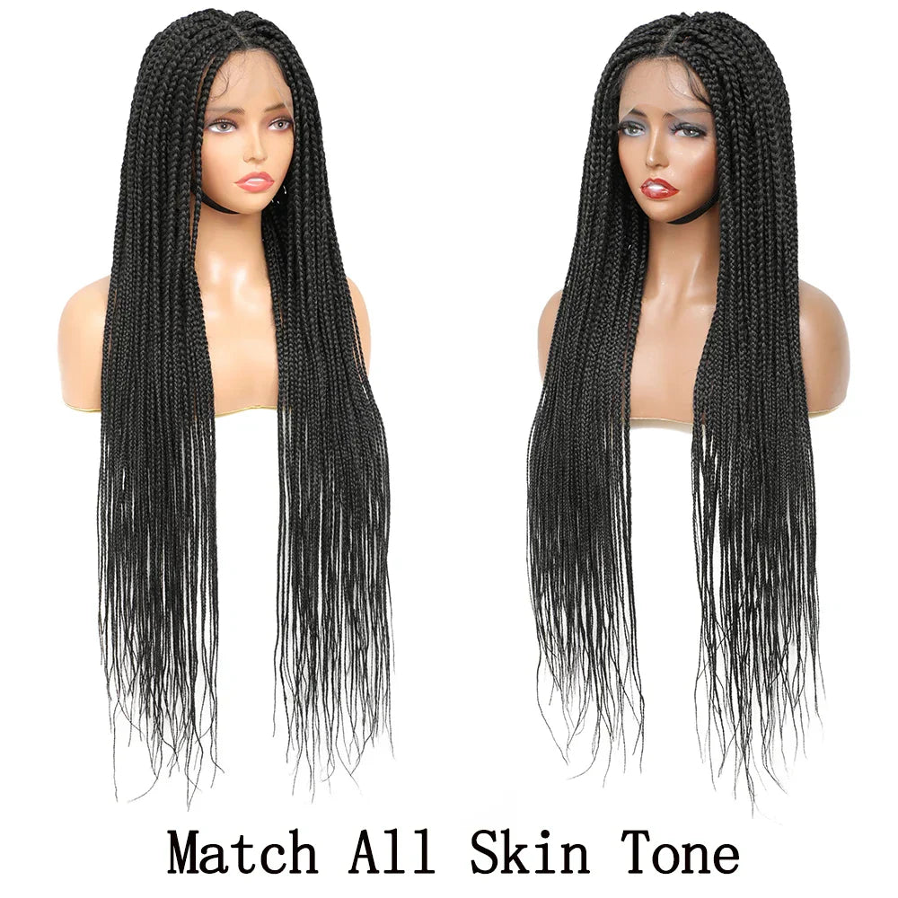 Full Lace Front Box Braided Synthetic Wigs