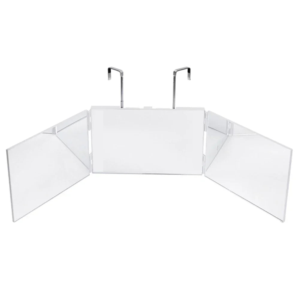 Way Mirror With Lights Cosmetic Mirror Trifold Hair
