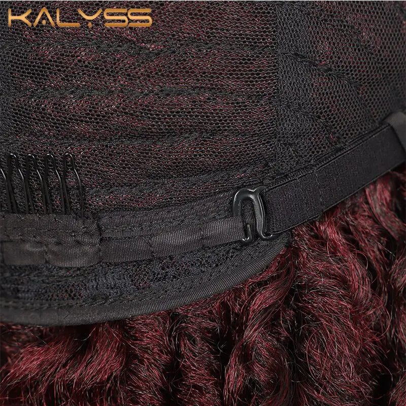 Kalyss Inches Red Wig Synthetic Braids Wigs Full