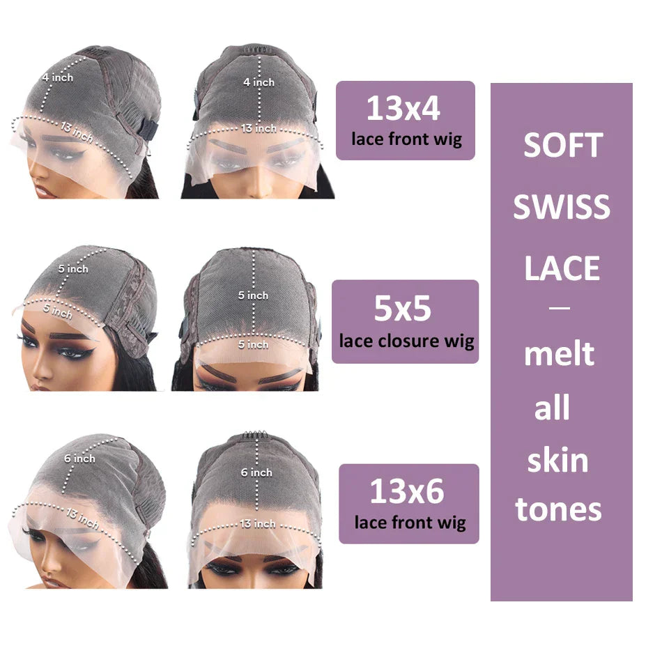 Wiggogo Human Hair X Deep Wave Frontal Wig