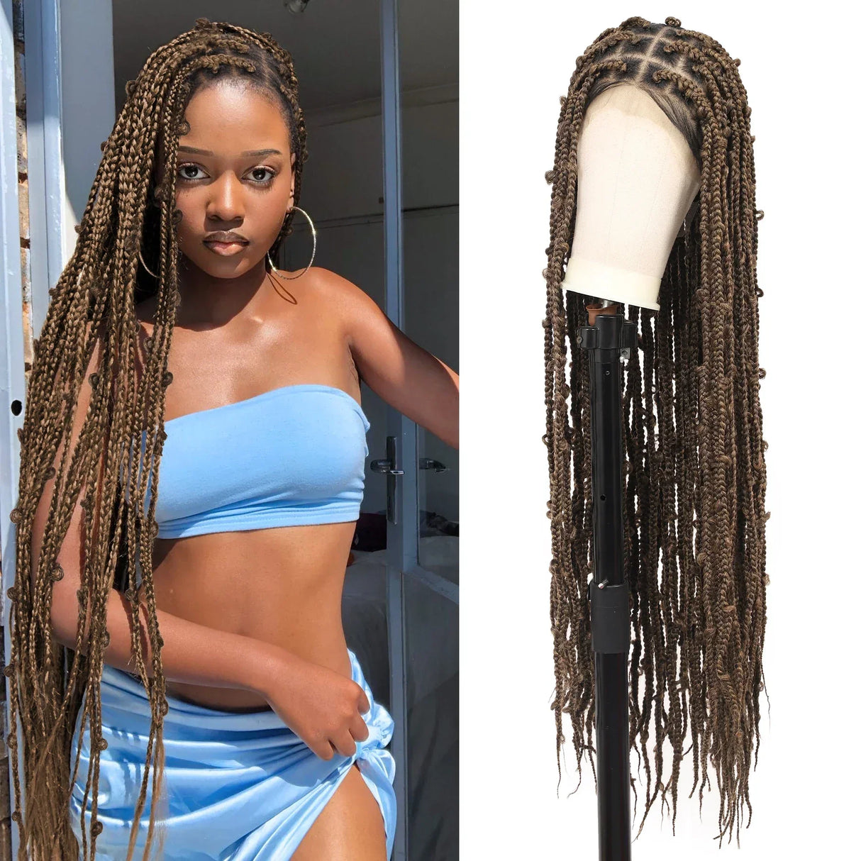 Kalyss Square Knotless Butterfly Box Braided Wigs