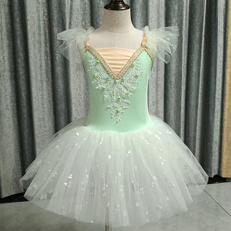 New Ballerina Fairy Prom Party Costume Kids Blue