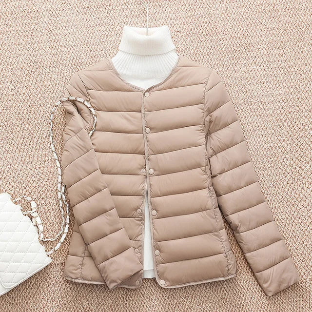 New Women Cotton Jacket Autumn Winter Ultra Light
