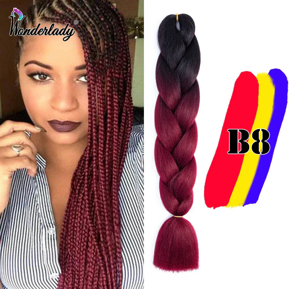 Wonderlady Color Long Colored Braiding Hair Jumbo Braids