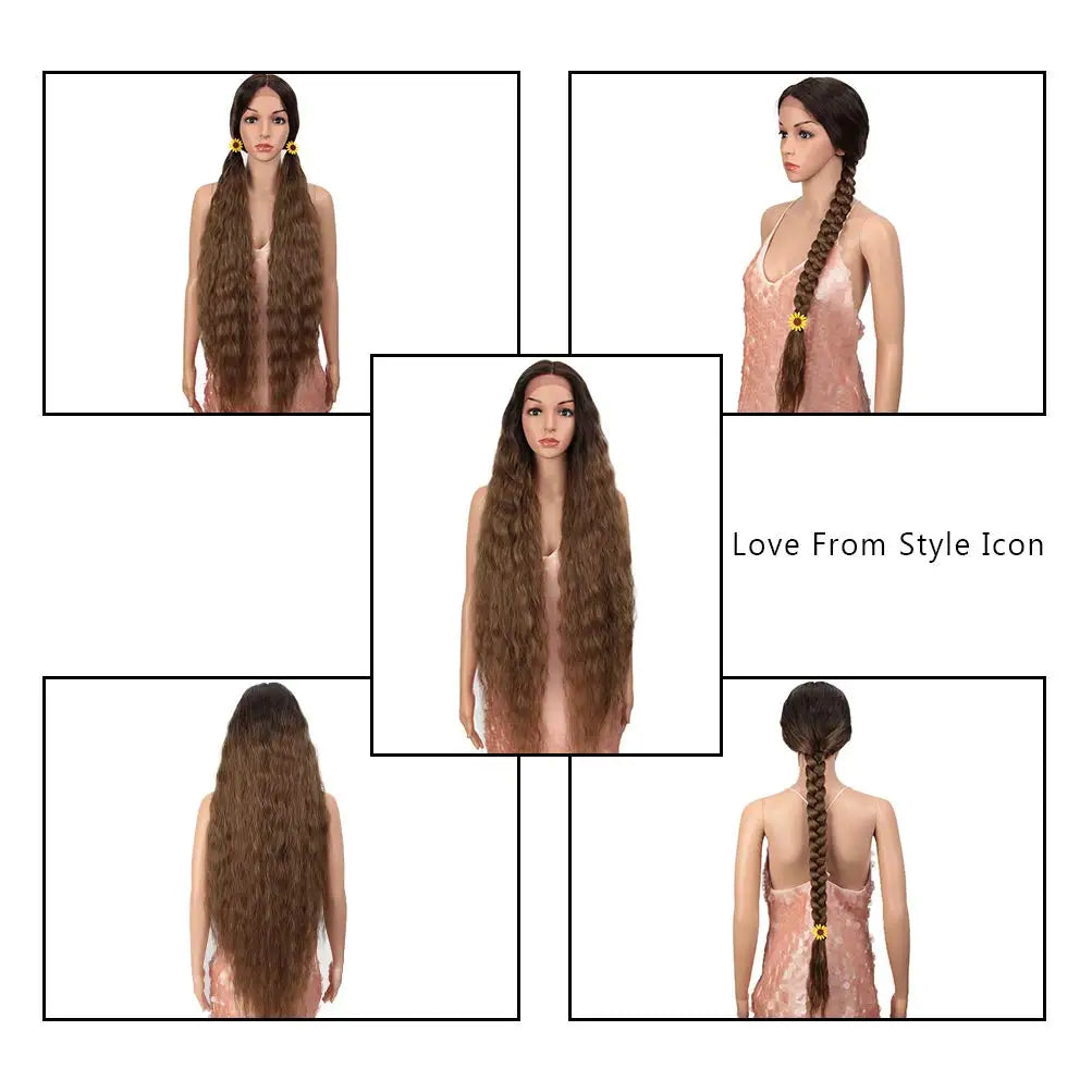 Lace Front Super Long Wavy Wig Middle