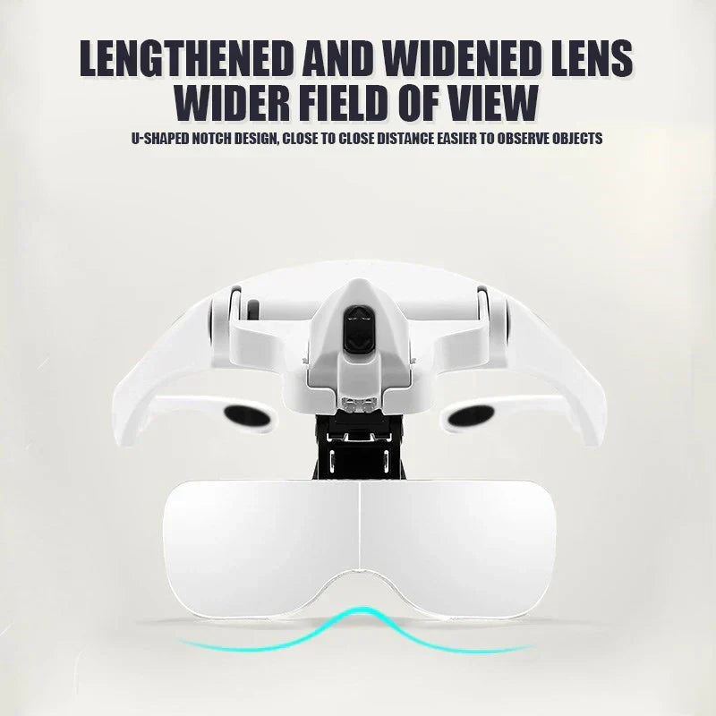 Lens Adjustable False Eyelash Loupe Headband
