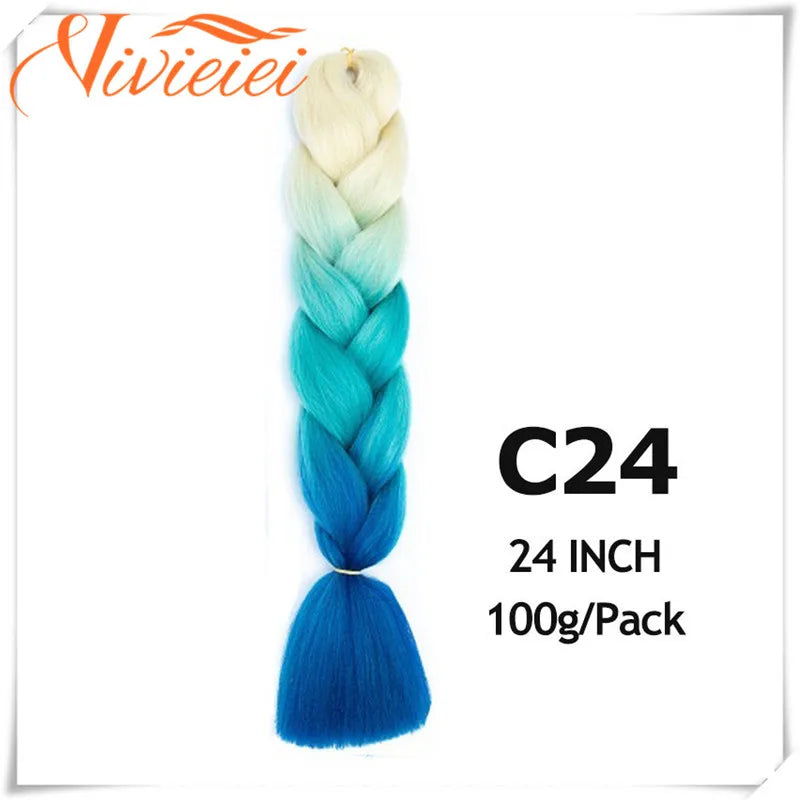 Pink Ombre Jumbo Braids Hair Extensions