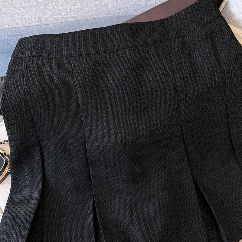 Plus-Size Women'S Summer Casual Skirt Pure Color Belt