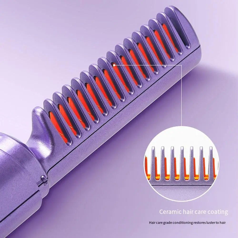 In Lazy Wireless Hair Hot Comb Mini Rechargeable