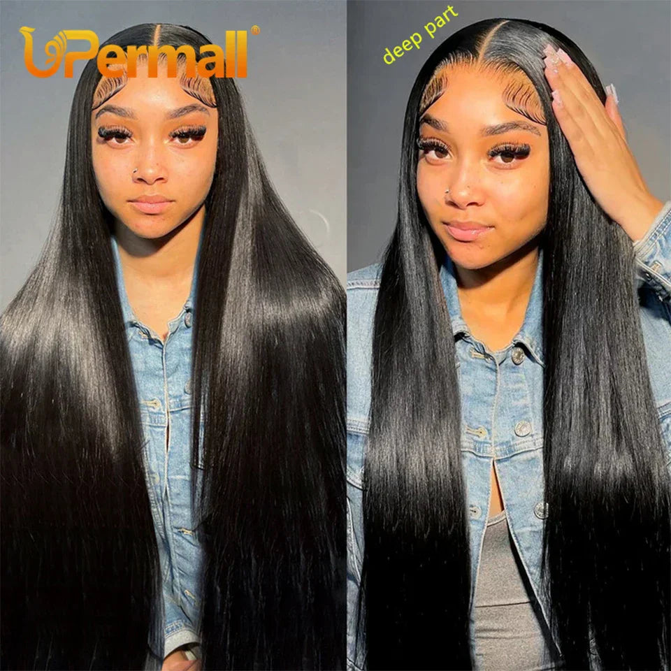 Upermall X Lace Frontal Straight Pre Plucked Swiss