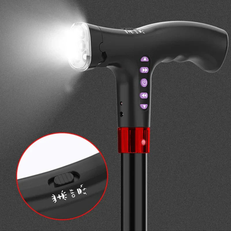 Multifunctional Intelligent Automatic Alarm Crutches Elderly Anti-Skid Cane