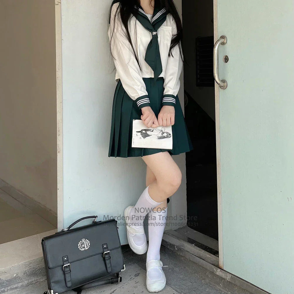 Japanese School Girl Uniform Xs- Jk Green Sailor