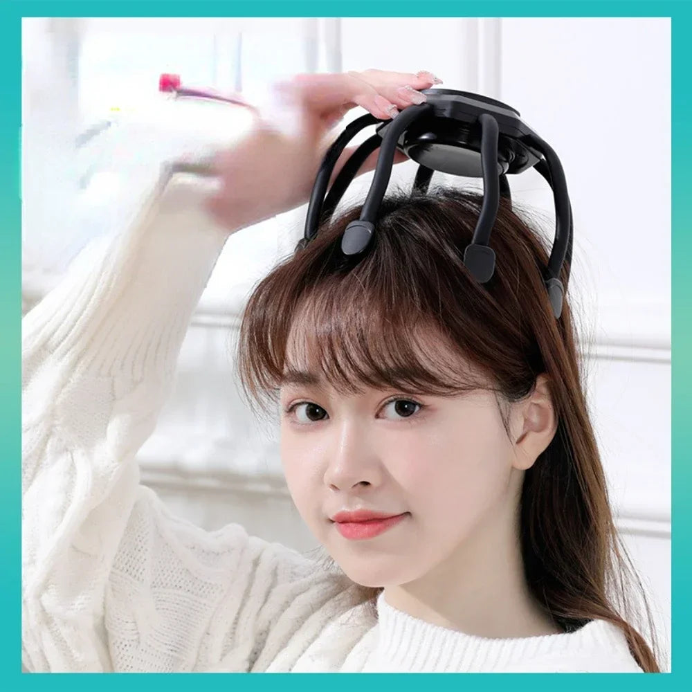 Head Massager Octopus Scalp Massage Instrument With Bluetooth