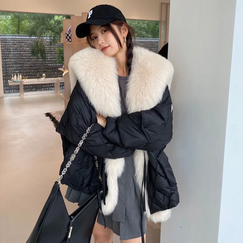 Winter New Women Big Luxury Faux Fox Fur