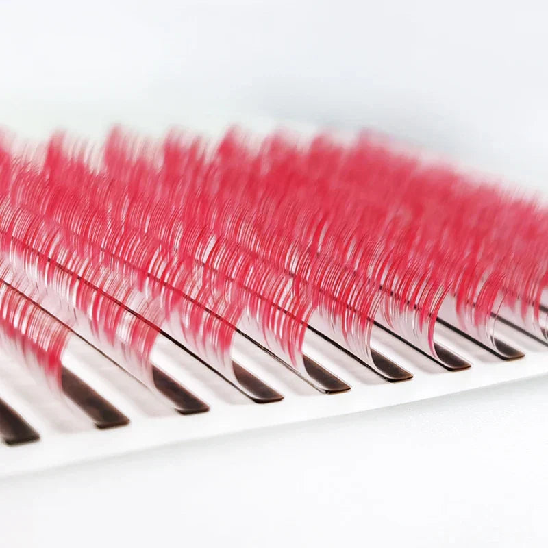 Ombre White Green Blue Purple Color Eyelash Extension