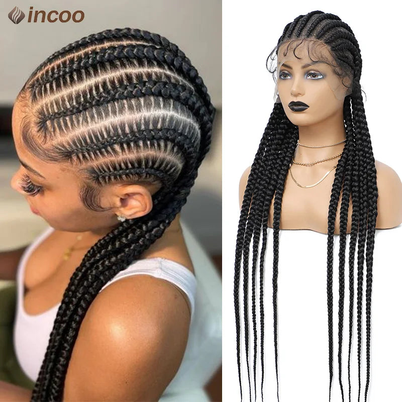 Incoo Synthetic Twist Braids Lace Front Wig