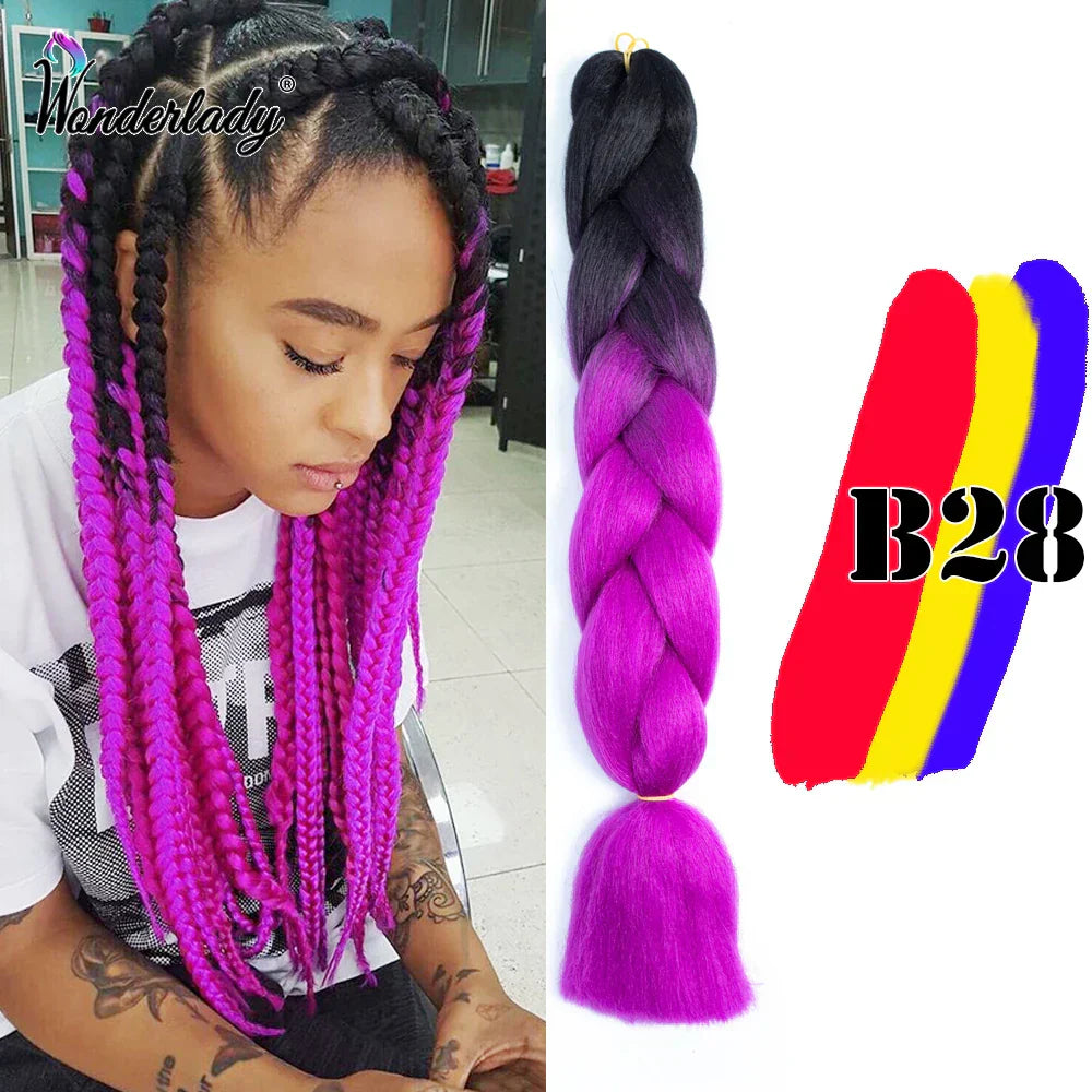 Wonderlady Color Long Colored Braiding Hair Jumbo Braids