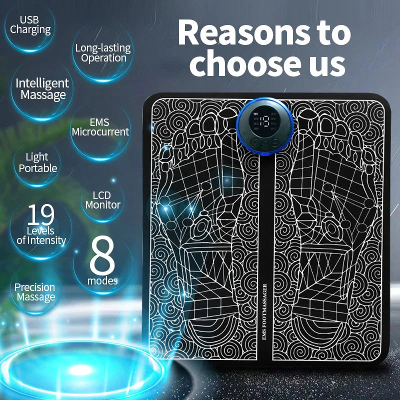 Foot Massager Ems Electric Pad Feet Acupoints Relax