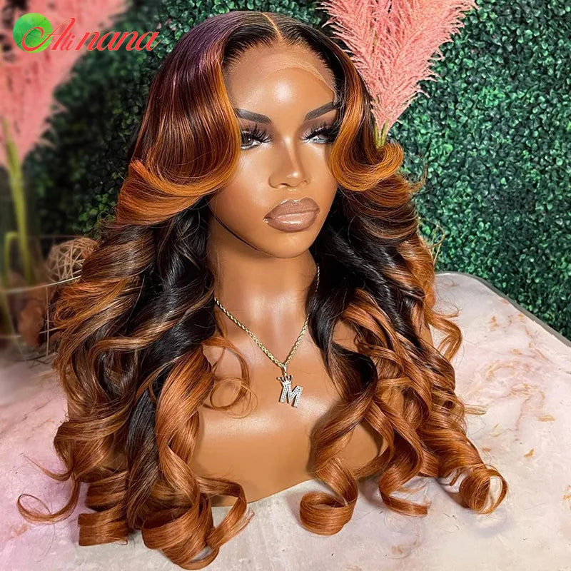 Ombre Ginger Brown Colored X Hd Transparent Lace