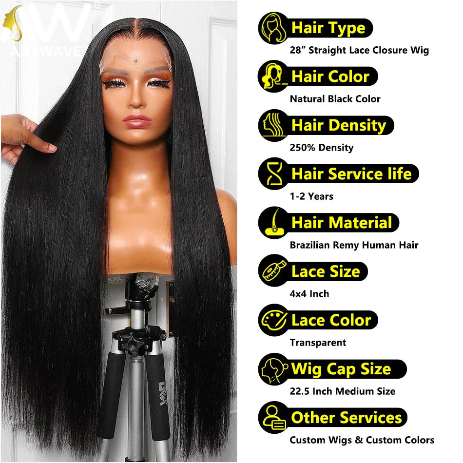 Transparent Lace Frontal Human Hair Wig Glueless