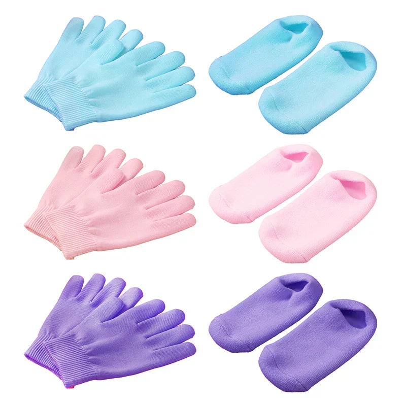 Reusable Spa Gel Socks Moisturizing Whitening Exfoliating