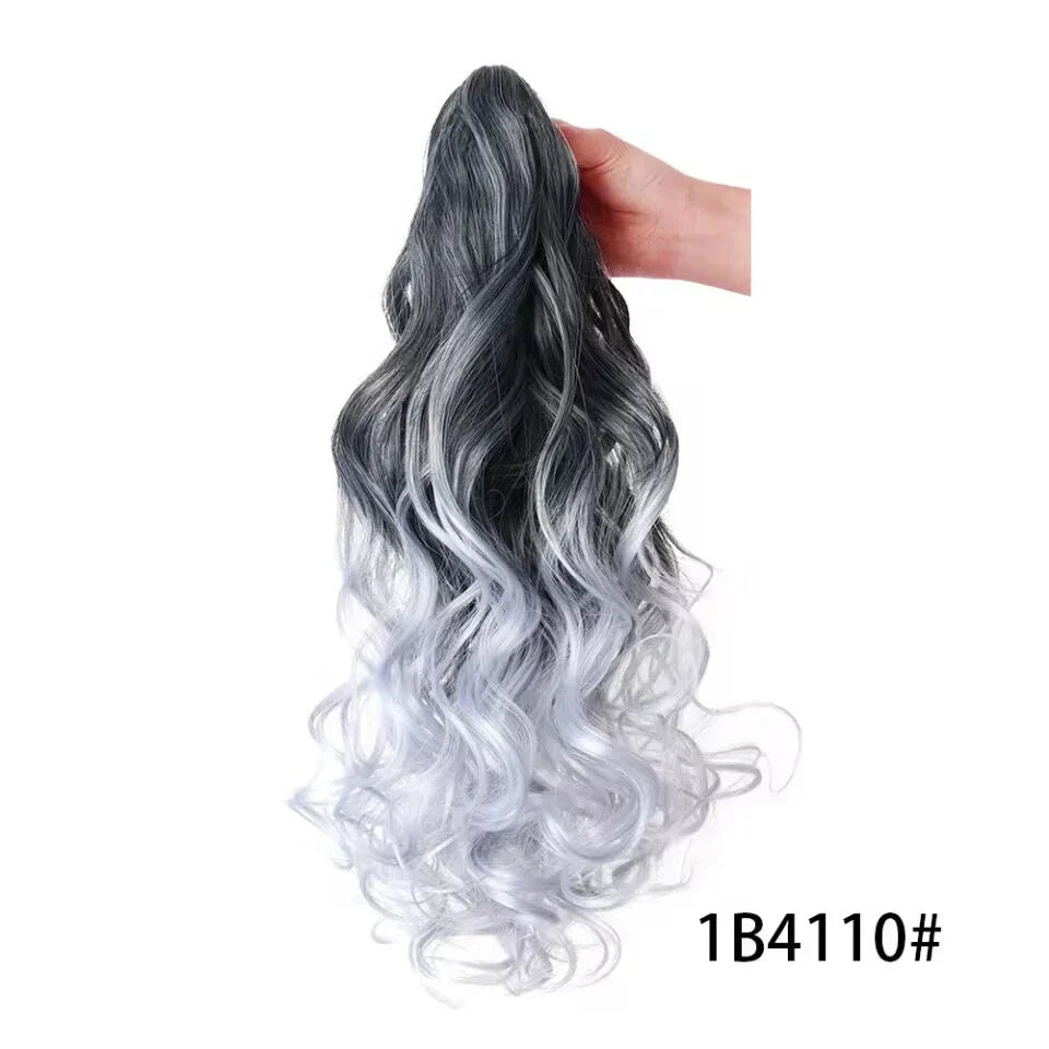Ponytail Extension Wavy Curly Ponytail Hair Extension Synthetic