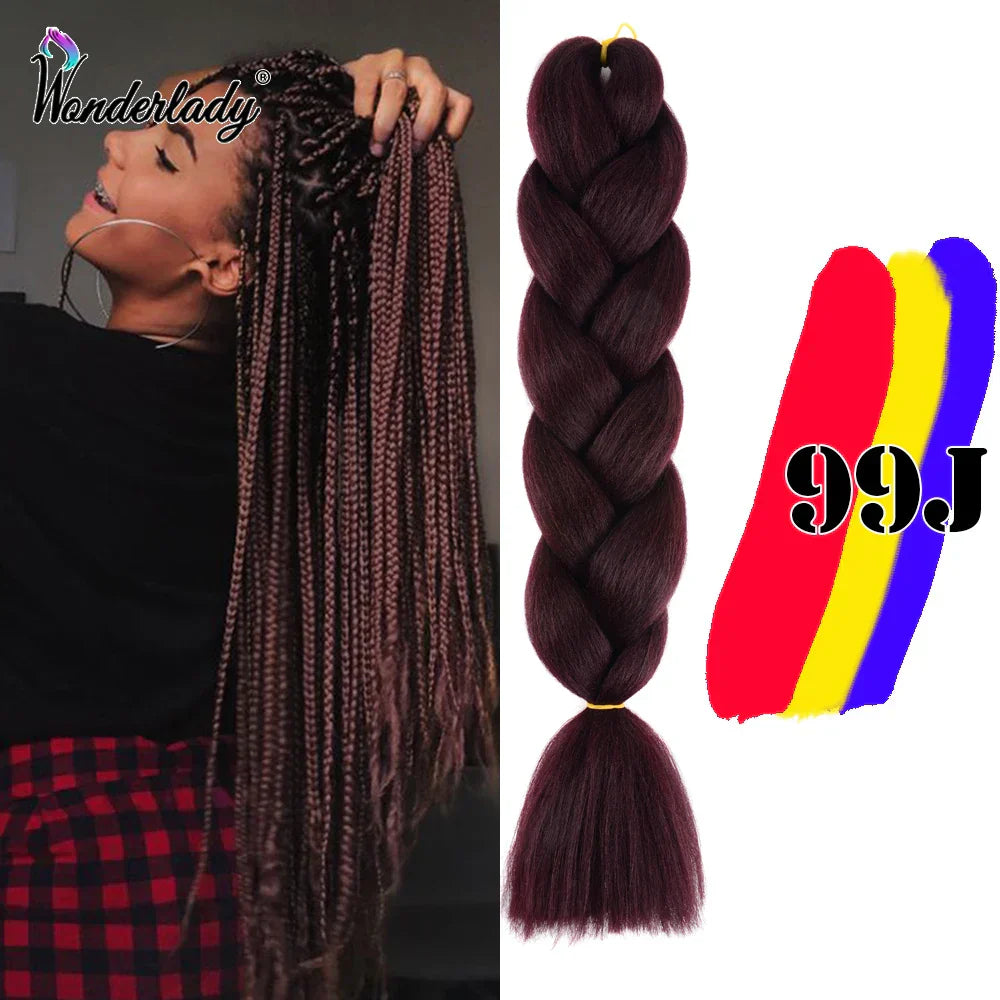 Wonderlady Color Long Colored Braiding Hair Jumbo Braids