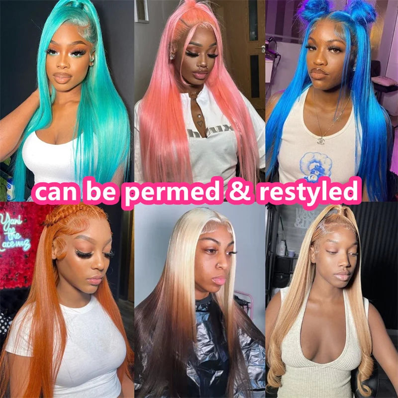 Straight Blonde Lace Front Wig Human Hair 13X4