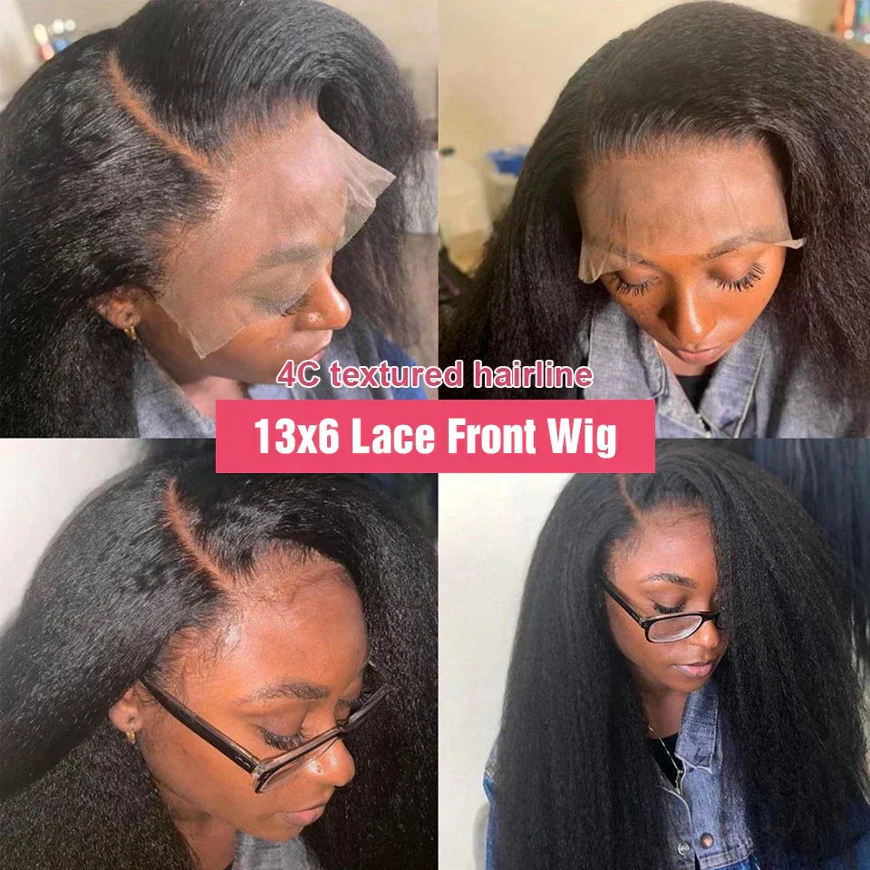 Kinky Straight X Hd Lace Frontal Wig Human