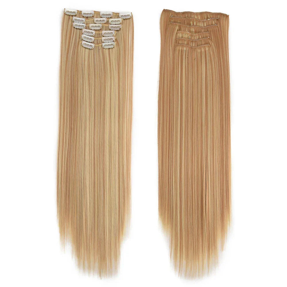 Synthetic Clip In Hair Extensions Pcs/Set Clips Long