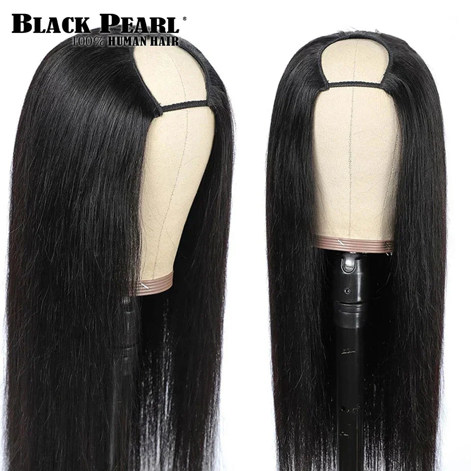 U Part Wig Straight Bob Human Hair Wigs