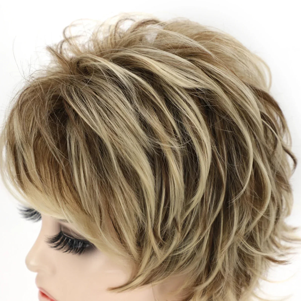 Women'S Fashion Short Synthetic Wigs Pixie Cut Blonde