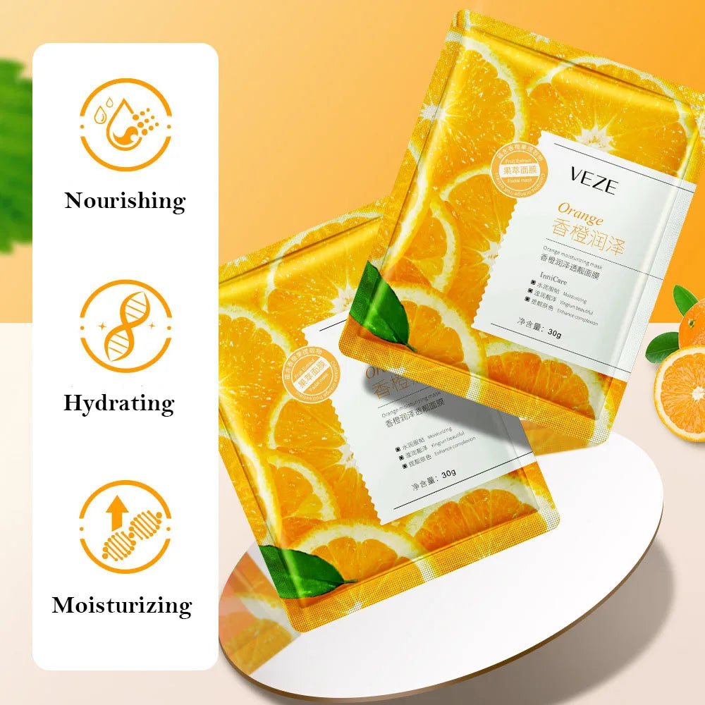 Venzen Fruit Essence Facial Mask Moisturizing Anti-Wrinkle