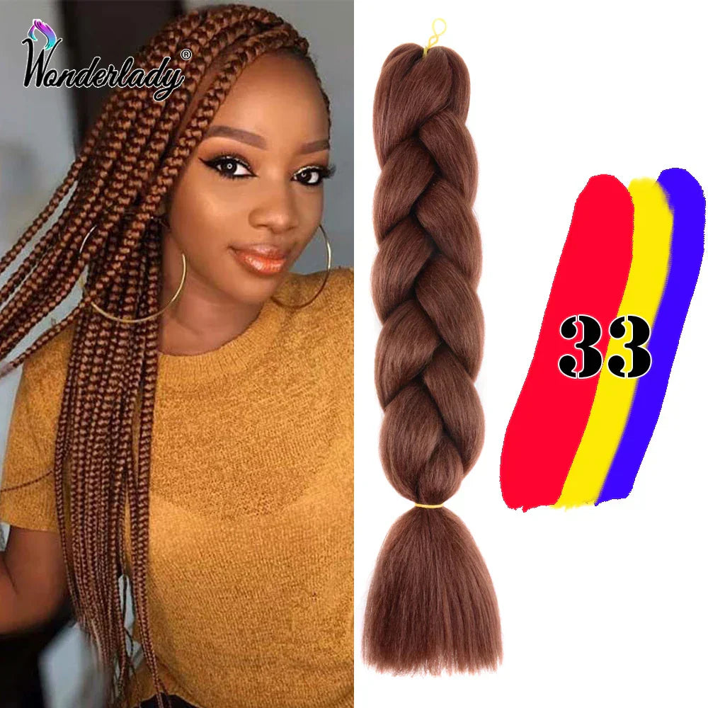 Wonderlady Color Long Colored Braiding Hair Jumbo Braids