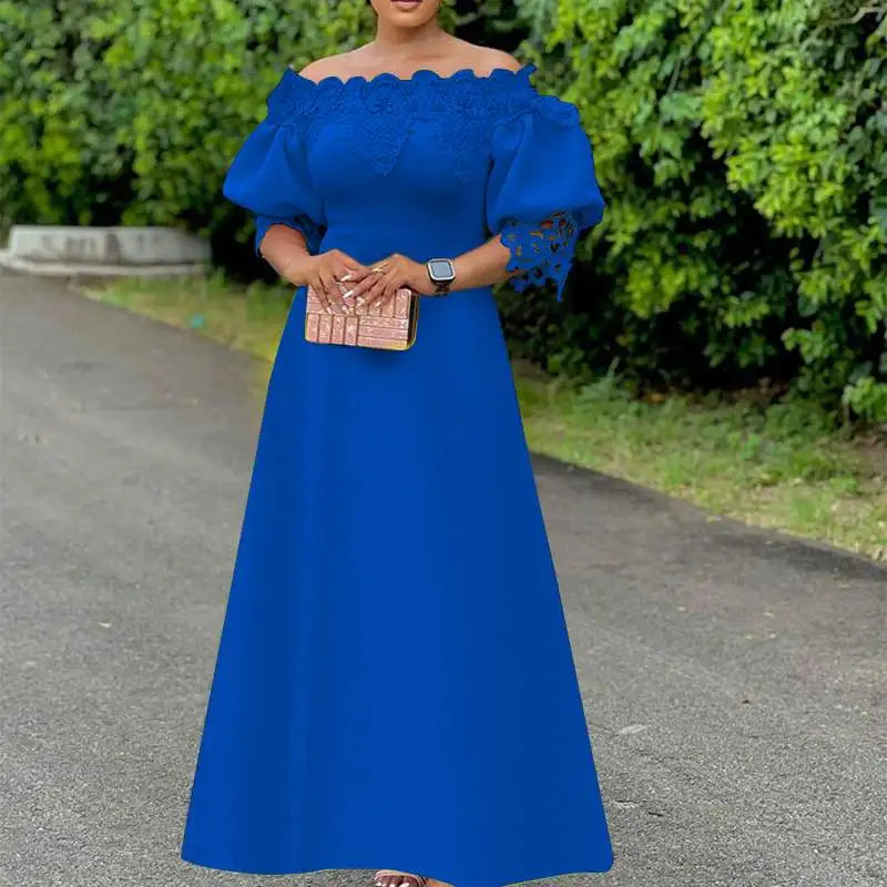 Vonda Women Off Shoulder Maxi Dress Bohemian