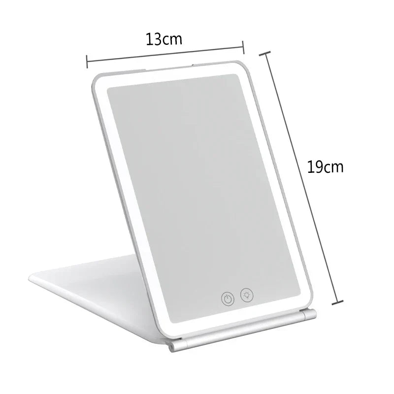 Led Make Up Mirror With Light Tool Portable