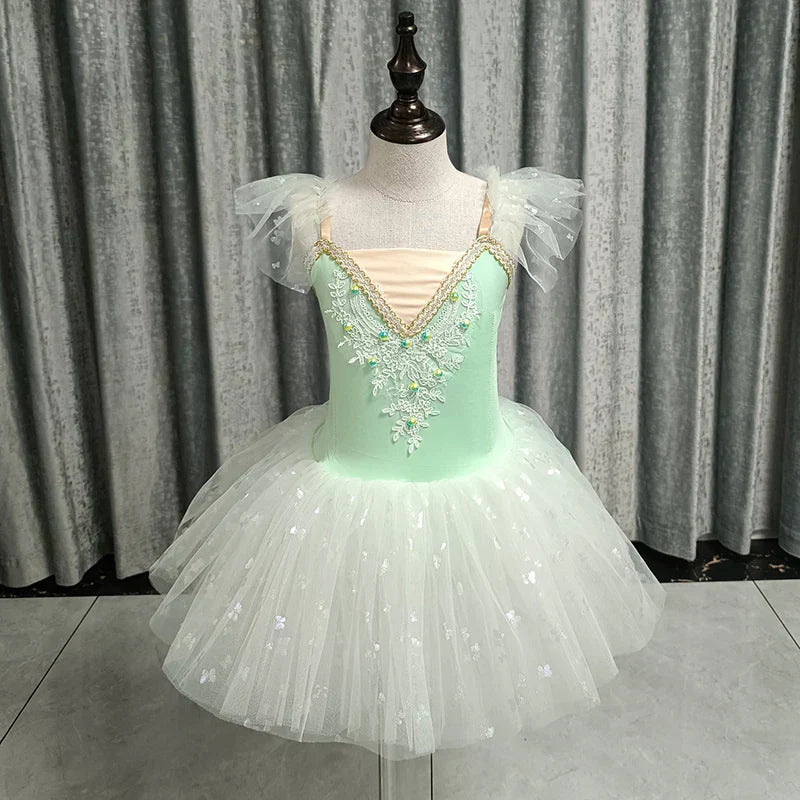 New Ballerina Fairy Prom Party Costume Kids Blue
