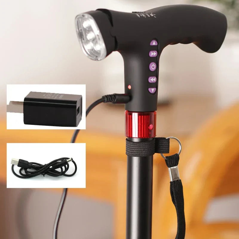 Multifunctional Intelligent Automatic Alarm Crutches Elderly Anti-Skid Cane