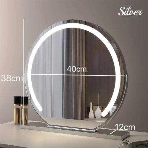 LED Round Vanity Mirror with 10X Magnification