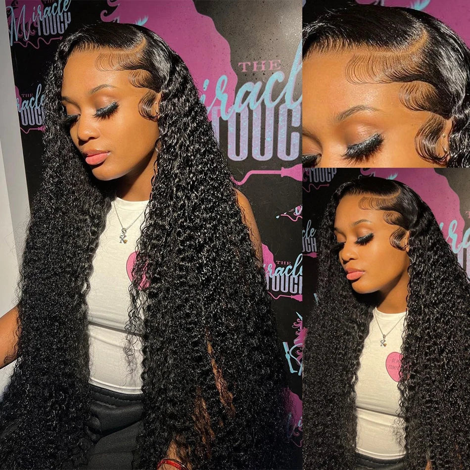 Wiggogo Human Hair X Deep Wave Frontal Wig