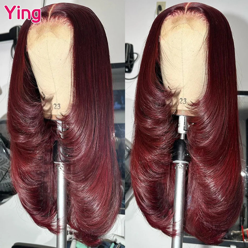Ying Hair Dark Burgundy Lace Front Wig